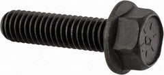 Value Collection - 5/16-18 UNC, 1-1/4" Length Under Head, Hex Drive Flange Bolt - 1-1/4" Thread Length, Grade 8 Alloy Steel, Smooth Flange, Phosphate & Oil Finish - Top Tool & Supply