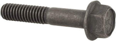 Value Collection - 5/16-18 UNC, 1-3/4" Length Under Head, Hex Drive Flange Bolt - 7/8" Thread Length, Grade 8 Alloy Steel, Smooth Flange, Phosphate & Oil Finish - Top Tool & Supply