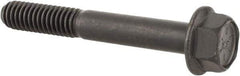 Value Collection - 5/16-18 UNC, 2-1/4" Length Under Head, Hex Drive Flange Bolt - 7/8" Thread Length, Grade 8 Alloy Steel, Smooth Flange, Phosphate & Oil Finish - Top Tool & Supply