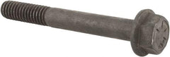 Value Collection - 5/16-18 UNC, 2-1/2" Length Under Head, Hex Drive Flange Bolt - 7/8" Thread Length, Grade 8 Alloy Steel, Smooth Flange, Phosphate & Oil Finish - Top Tool & Supply