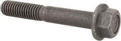 Value Collection - 3/8-16 UNC, 2-1/2" Length Under Head, Hex Drive Flange Bolt - 1" Thread Length, Grade 8 Alloy Steel, Smooth Flange, Phosphate & Oil Finish - Top Tool & Supply