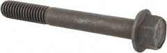 Value Collection - 3/8-16 UNC, 3" Length Under Head, Hex Drive Flange Bolt - 1" Thread Length, Grade 8 Alloy Steel, Smooth Flange, Phosphate & Oil Finish - Top Tool & Supply