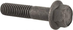 Value Collection - 7/16-14 UNC, 2" Length Under Head, Hex Drive Flange Bolt - 1-1/8" Thread Length, Grade 8 Alloy Steel, Smooth Flange, Phosphate & Oil Finish - Top Tool & Supply