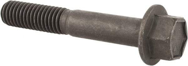 Value Collection - 7/16-14 UNC, 2-3/4" Length Under Head, Hex Drive Flange Bolt - 1-1/8" Thread Length, Grade 8 Alloy Steel, Smooth Flange, Phosphate & Oil Finish - Top Tool & Supply