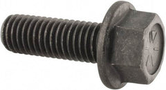 Value Collection - 1/2-13 UNC, 1-1/2" Length Under Head, Hex Drive Flange Bolt - 1-1/2" Thread Length, Grade 8 Alloy Steel, Smooth Flange, Phosphate & Oil Finish - Top Tool & Supply