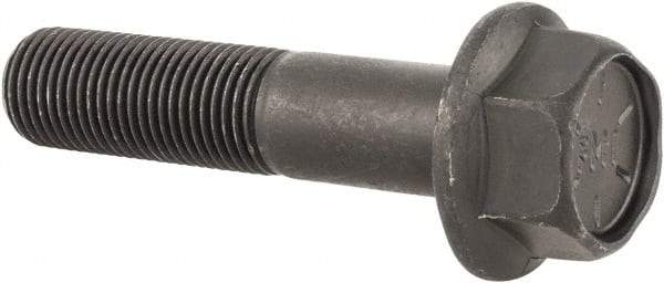 Value Collection - 1/2-20 UNF, 2-1/4" Length Under Head, Hex Drive Flange Bolt - 1-1/4" Thread Length, Grade 8 Alloy Steel, Smooth Flange, Phosphate & Oil Finish - Top Tool & Supply