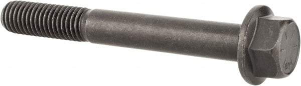 Value Collection - 1/2-13 UNC, 4" Length Under Head, Hex Drive Flange Bolt - 1-1/4" Thread Length, Grade 8 Alloy Steel, Smooth Flange, Phosphate & Oil Finish - Top Tool & Supply