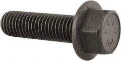 Value Collection - 5/8-11 UNC, 2-1/4" Length Under Head, Hex Drive Flange Bolt - 1-1/2" Thread Length, Grade 8 Alloy Steel, Smooth Flange, Phosphate & Oil Finish - Top Tool & Supply