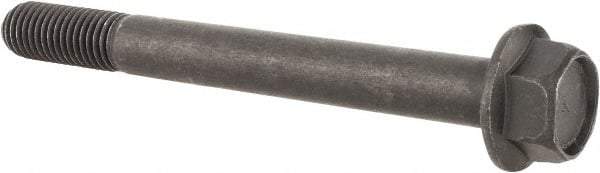 Value Collection - 5/8-11 UNC, 6" Length Under Head, Hex Drive Flange Bolt - 1-1/2" Thread Length, Grade 8 Alloy Steel, Smooth Flange, Phosphate & Oil Finish - Top Tool & Supply