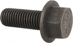 Value Collection - 3/4-10 UNC, 2" Length Under Head, Hex Drive Flange Bolt - 1-3/4" Thread Length, Grade 8 Alloy Steel, Smooth Flange, Phosphate & Oil Finish - Top Tool & Supply