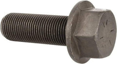 Value Collection - 3/4-16 UNF, 2-1/4" Length Under Head, Hex Drive Flange Bolt - 1-3/4" Thread Length, Grade 8 Alloy Steel, Smooth Flange, Phosphate & Oil Finish - Top Tool & Supply