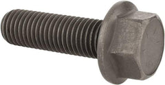 Value Collection - 3/4-10 UNC, 2-1/2" Length Under Head, Hex Drive Flange Bolt - 1-3/4" Thread Length, Grade 8 Alloy Steel, Smooth Flange, Phosphate & Oil Finish - Top Tool & Supply