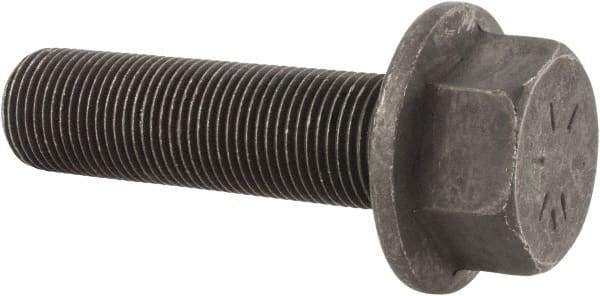 Value Collection - 3/4-16 UNF, 2-3/4" Length Under Head, Hex Drive Flange Bolt - 1-3/4" Thread Length, Grade 8 Alloy Steel, Smooth Flange, Phosphate & Oil Finish - Top Tool & Supply