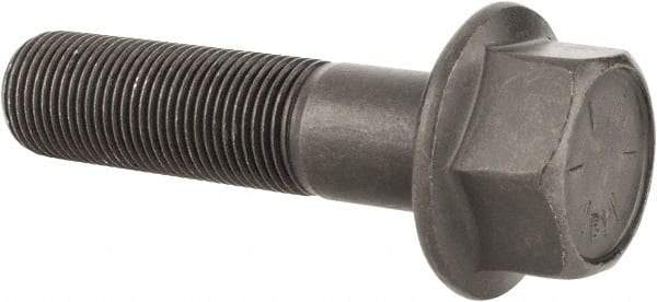 Value Collection - 3/4-16 UNF, 3" Length Under Head, Hex Drive Flange Bolt - 1-3/4" Thread Length, Grade 8 Alloy Steel, Smooth Flange, Phosphate & Oil Finish - Top Tool & Supply