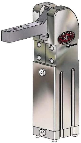 De-Sta-Co - 531 Lb Inner Hold Capacity, Vert Mount, Air Power Hold-Down Toggle Clamp - M5 Port, 90° Bar Opening, 119mm Height Under Bar - Top Tool & Supply