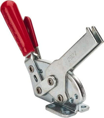 De-Sta-Co - 840 Lb Holding Capacity, Horizontal Handle, Manual Hold Down Toggle Clamp - 70° Handle Movement, 68° Bar Opening, U-Bar, Flanged Base, Electro-Plated Zinc, Carbon Steel - Top Tool & Supply