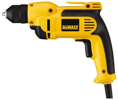 DeWALT - 3/8" Keyless Chuck, 2,500 RPM, Pistol Grip Handle Electric Drill - 8 Amps, Reversible - Top Tool & Supply