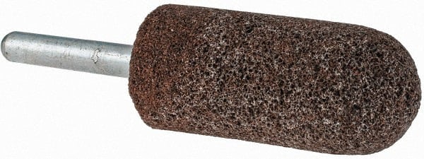 Grier Abrasives - 7/8 x 2" Head Diam x Thickness, A11, Pointed Tree, Aluminum Oxide Mounted Point - Top Tool & Supply