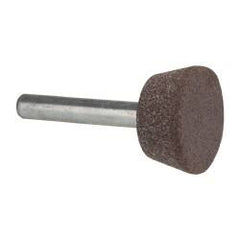 Grier Abrasives - 1 x 1/2" Head Diam x Thickness, A33, Inverted Cone Flat End, Aluminum Oxide Mounted Point - Top Tool & Supply