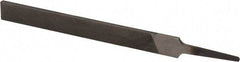 Value Collection - 6" Long, Smooth Cut, Hand American-Pattern File - Double Cut, 5/32" Overall Thickness, Tang - Top Tool & Supply