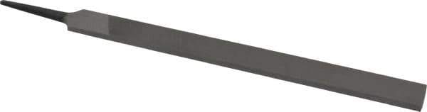 Value Collection - 10" Long, Smooth Cut, Hand American-Pattern File - Double Cut, 1/4" Overall Thickness, Tang - Top Tool & Supply