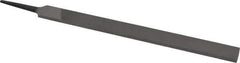 Value Collection - 10" Long, Smooth Cut, Hand American-Pattern File - Double Cut, 1/4" Overall Thickness, Tang - Top Tool & Supply