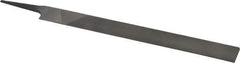 Value Collection - 10" Long, Smooth Cut, Knife American-Pattern File - Double Cut, 1/4" Overall Thickness, Tang - Top Tool & Supply