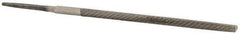 Value Collection - 4" Long, Second Cut, Round American-Pattern File - Double Cut, Tang - Top Tool & Supply