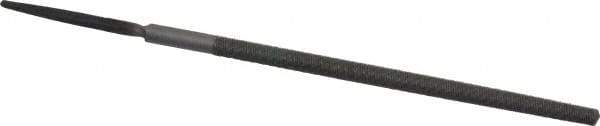 Value Collection - 4" Long, Smooth Cut, Round American-Pattern File - Double Cut, Tang - Top Tool & Supply