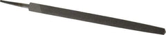 Value Collection - 8" Long, Smooth Cut, Triangle American-Pattern File - Double Cut, Tang - Top Tool & Supply