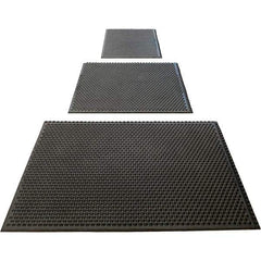 Barefoot - 2' Long x 3' Wide, Dry/Wet Environment, Anti-Fatigue Matting - Black, Nitrile Rubber with Nitrile Rubber Base - Top Tool & Supply