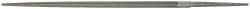 Grobet - 8" Standard Precision Swiss Pattern Round File - Double Cut, 5/16" Width Diam, With Tang - Top Tool & Supply