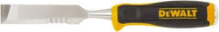 DeWALT - 11" OAL x 1" Blade Width Wood Chisel - 1" Tip, 1" Stock, High-Impact Polypropylene & Rubber Handle - Top Tool & Supply