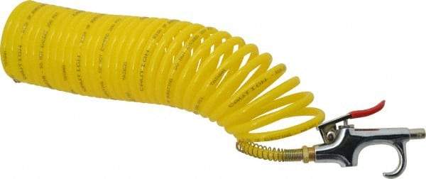 Value Collection - 1/4" ID Thumb Lever Air Gun - 25' Long Nylon Hose, 1/4" Inlet, NPT Thread, 200 Max psi - Top Tool & Supply