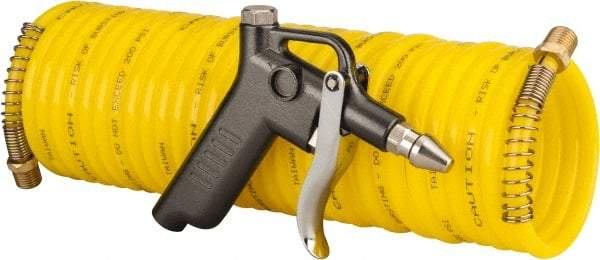 Value Collection - 1/4" ID Pistol Grip Air Gun - 25' Long Nylon Hose, 1/4" Inlet, NPT Thread, 200 Max psi - Top Tool & Supply