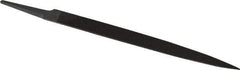 Grobet - 8" Standard Precision Swiss Pattern Barrette File - Double Cut, 7/8" Width Diam x 13/64" Thick, With Tang - Top Tool & Supply