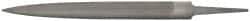 Grobet - 8" Standard Precision Swiss Pattern Half Round File - Double Cut, 13/16" Width Diam x 15/64" Thick, With Tang - Top Tool & Supply