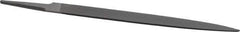 Grobet - 8" Standard Precision Swiss Pattern Half Round File - Double Cut, 13/16" Width Diam x 15/64" Thick, With Tang - Top Tool & Supply