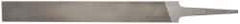 Grobet - 6" Standard Precision Swiss Pattern Hand File - Double Cut, 3/4" Width Diam x 5/32" Thick, With Tang - Top Tool & Supply