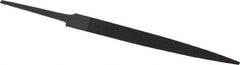 Grobet - 3" Standard Precision Swiss Pattern Warding File - Double Cut, 23/64" Width Diam x 1/32" Thick, With Tang - Top Tool & Supply