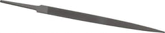 Grobet - 6" Standard Precision Swiss Pattern Warding File - Double Cut, 5/8" Width Diam x 5/64" Thick, With Tang - Top Tool & Supply