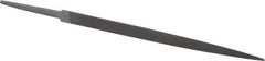 Grobet - 6" Standard Precision Swiss Pattern Three Square File - Double Cut, 3/8" Width Diam, With Tang - Top Tool & Supply