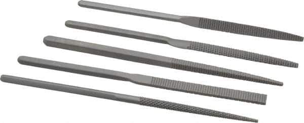 Grobet - 5 Piece Rasp Pattern File Set - 8" Long, Set Includes Half Round, Hand, Round, Square, Three Square - Top Tool & Supply