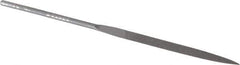 Grobet - 4" Needle Precision Swiss Pattern Barrette File - Round Handle - Top Tool & Supply