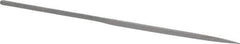 Grobet - 5-1/2" Needle Precision Swiss Pattern Barrette File - Round Handle - Top Tool & Supply