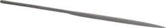 Grobet - 6-1/4" Needle Precision Swiss Pattern Barrette File - Round Handle - Top Tool & Supply