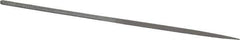 Grobet - 6-1/4" Needle Precision Swiss Pattern Crossing File - Round Handle - Top Tool & Supply