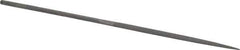 Grobet - 6-1/4" Needle Precision Swiss Pattern Crossing File - Round Handle - Top Tool & Supply