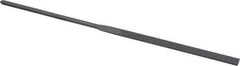 Grobet - 6-1/4" Needle Precision Swiss Pattern Equalling File - Round Handle - Top Tool & Supply