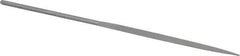 Grobet - 6-1/4" Needle Precision Swiss Pattern Half Round File - Round Handle - Top Tool & Supply